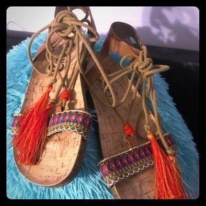 Sam Edelman  tassel wrap sandals